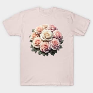 beautiful bunch of roses in a bouquet T-Shirt